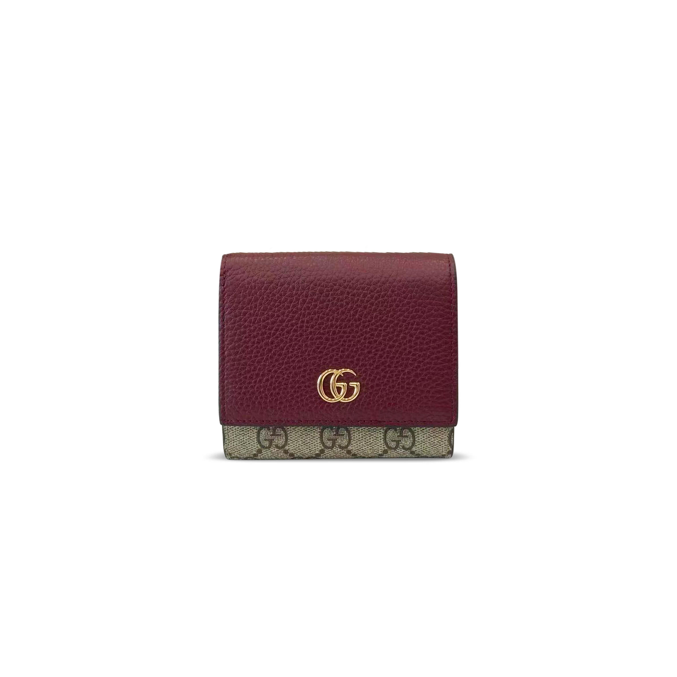 Gvc*1 gg marmont bi-color medium wallet 598587 (12*10*3cm)